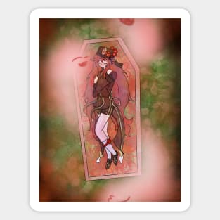 Genshin Impact Hu Tao Coffin Ghosts Art Print Sticker